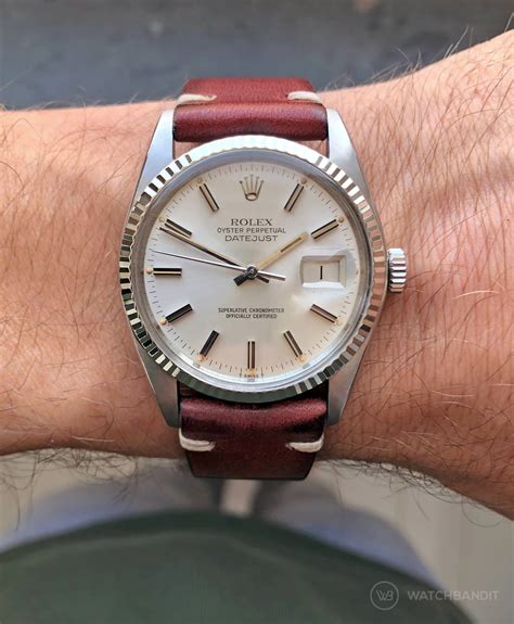 rolex datejust green croco strap|rolex datejust leather band.